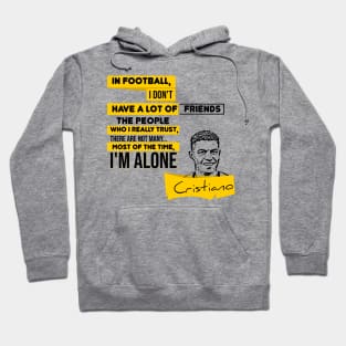 Alone in football,Quote soccer player Hoodie